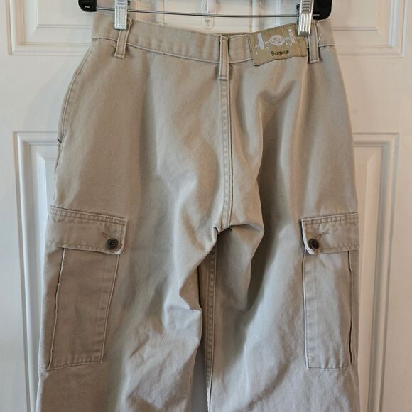 Vintage 90s Y2K L.E.I. Juniors Size 3 Tan Khaki Surplus Cargo Pants Made In USA - Picture 4 of 11